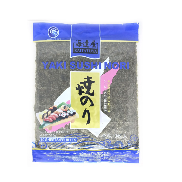 Kaitatuya Roasted Seaweed Sushi Nori Full Size 10pc